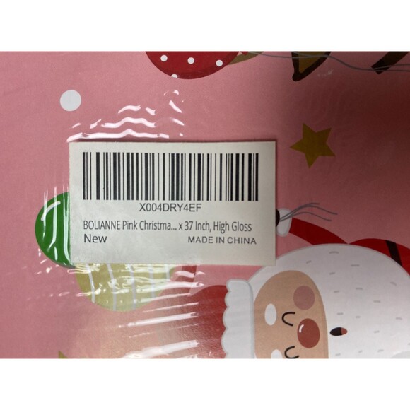 6 Lg Sheets 27 x 37" Pink Santa Gnomes Bears Christmas Wrapping Paper - Picture 4 of 4